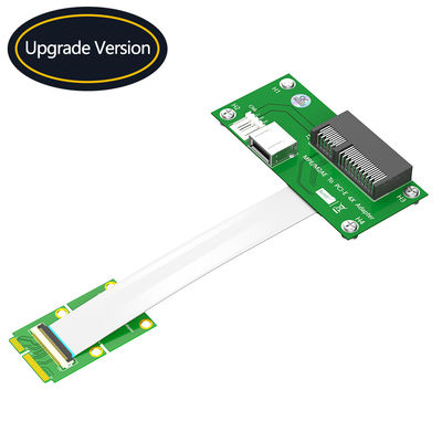 بطاقة الكابل المزدوجة ذات الدرع المصغرة PCI-E Express X4 USB Riser أفقي