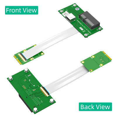 بطاقة الكابل المزدوجة ذات الدرع المصغرة PCI-E Express X4 USB Riser أفقي