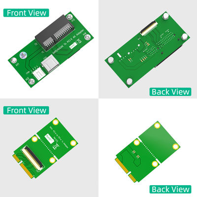 بطاقة الكابل المزدوجة ذات الدرع المصغرة PCI-E Express X4 USB Riser أفقي