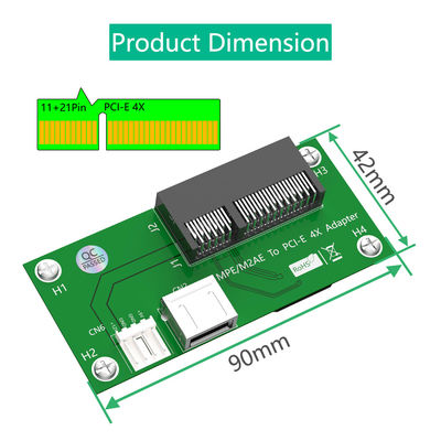 بطاقة الكابل المزدوجة ذات الدرع المصغرة PCI-E Express X4 USB Riser أفقي