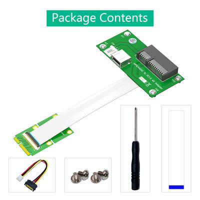 بطاقة الكابل المزدوجة ذات الدرع المصغرة PCI-E Express X4 USB Riser أفقي