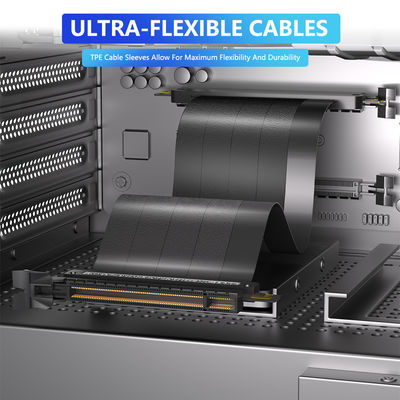 كابل رفع PCI E عالي السرعة 64 جيجابايت/ثانية كابل رفع Pcie 4.0