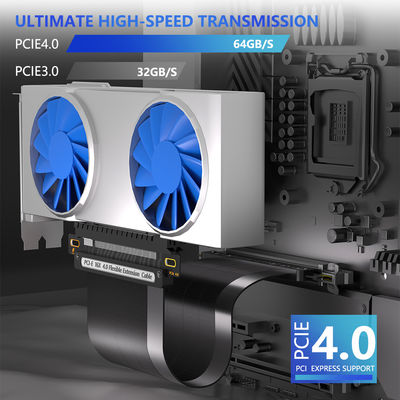 كابل رفع PCI E عالي السرعة 64 جيجابايت/ثانية كابل رفع Pcie 4.0