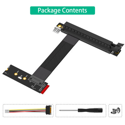 M.2 NGFF المفتاح M إلى بطاقة الرسومات الكابل PCI-E Express Extender 16x PCIE Riser Adapter Card Nvme