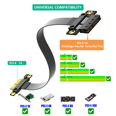 PCI Express 3.0 1x para PCI-E x1 Riser Adaptor تمديد مرن PCI-E Riser كابل Express 1X سرعة عالية
