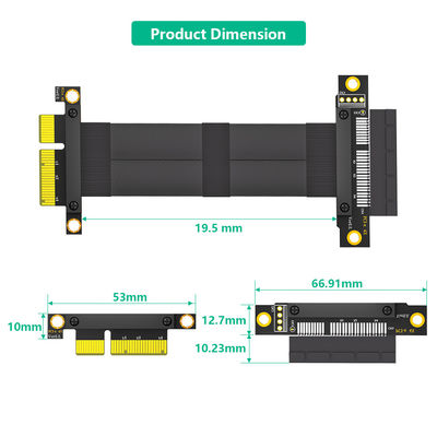 كابل نقل البيانات المرن PCI E Riser كابل 4X PCI Express Extension