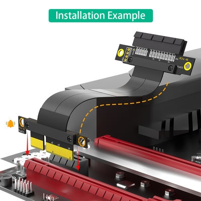 كابل نقل البيانات المرن PCI E Riser كابل 4X PCI Express Extension