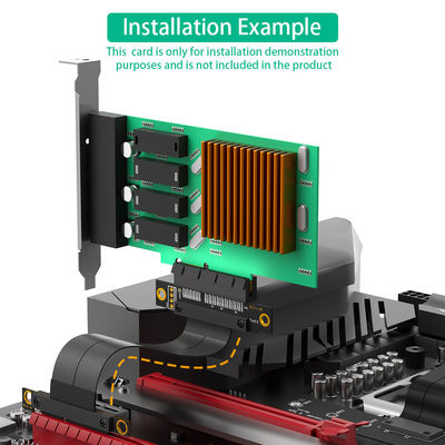 كابل نقل البيانات المرن PCI E Riser كابل 4X PCI Express Extension