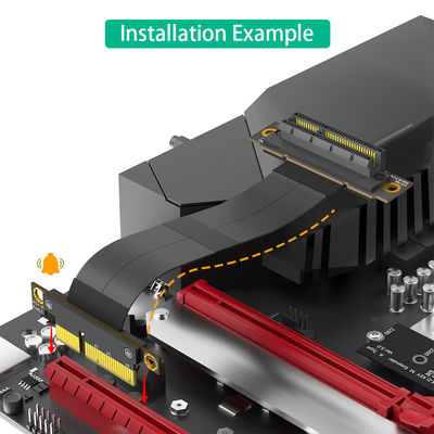 270 درجة محول الكمبيوتر العكسي 1U 2U PCI E فتحة كابل PCIe 4X التمديد