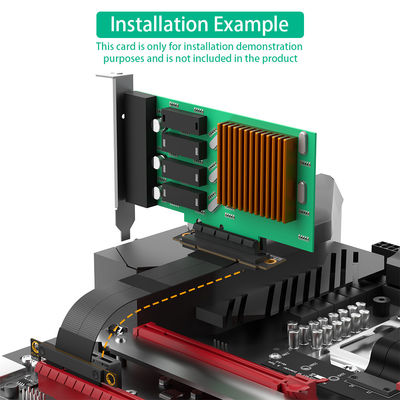 270 درجة محول الكمبيوتر العكسي 1U 2U PCI E فتحة كابل PCIe 4X التمديد
