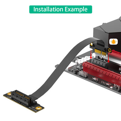 كابل PCI E 1X 36 سنًا بزاوية 270 درجة لـ PCI Express Gen3 بسرعة 8 جيجابت في الثانية، كابل تمديد PCI E