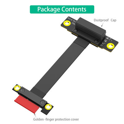 كابل PCI E 1X 36 سنًا بزاوية 270 درجة لـ PCI Express Gen3 بسرعة 8 جيجابت في الثانية، كابل تمديد PCI E