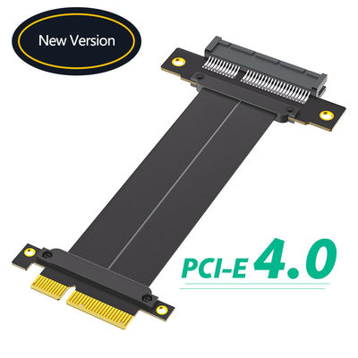 محول كمبيوتر عمودي مزدوج PCI E 90 درجة Pci Express X4 Riser Cable