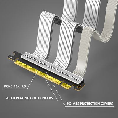 كابل رفع PCIe5 عالي السرعة 5.0 X 16 بطاقة توسعة GPU بزاوية 90 درجة