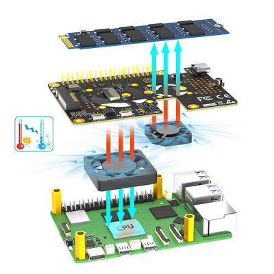 3 في 1 كومبو مصمم راسبيري باي M.2 NVMe SSD إلى M2 PCIE Nvme Adapter