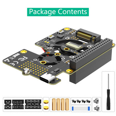 3 في 1 كومبو مصمم راسبيري باي M.2 NVMe SSD إلى M2 PCIE Nvme Adapter