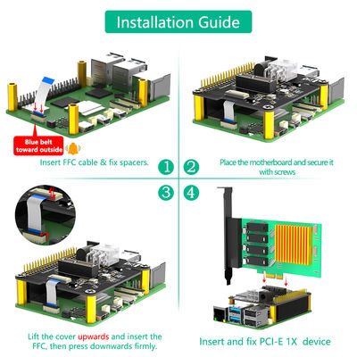 Raspberry Pi PCI E 1x محول 12 فولت Pcie 1x إلى 16x 12 فولت الطاقة