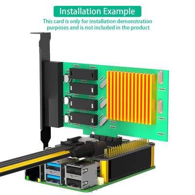 Raspberry Pi PCI E 1x محول 12 فولت Pcie 1x إلى 16x 12 فولت الطاقة