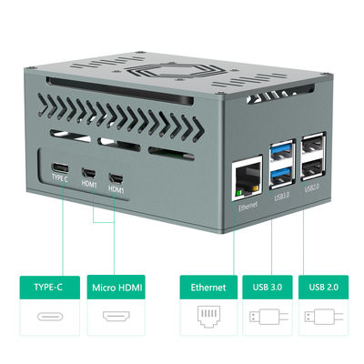 4010 PWM محول Raspberry Pi X1000 X1001 غلاف الألومنيوم غلاف Raspberry Pi 5
