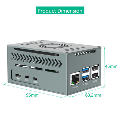 4010 PWM محول Raspberry Pi X1000 X1001 غلاف الألومنيوم غلاف Raspberry Pi 5