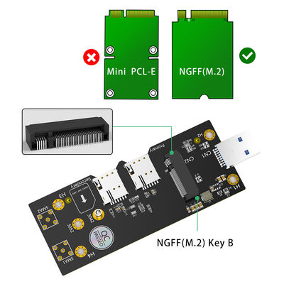 محول NVME NGFF M.2 إلى USB 3.0 مع فتحة بطاقة SIM مزدوجة NANO