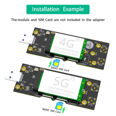 محول NVME NGFF M.2 إلى USB 3.0 مع فتحة بطاقة SIM مزدوجة NANO