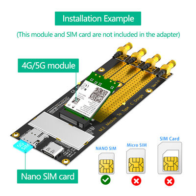 مخصص PCI-E NGFF إلى M 2 محول NVME لمودول RM500Q RM500U