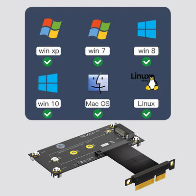 نسخه جدیدM.2 NGFF nvme M-key SSD به PCI-E کابل تمدید 4X با پد مغناطیسی