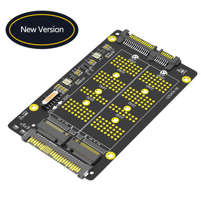 Nuova versione 2 in 1 Combo M.2 ((NGFF) NVME PCI-E SSD a U.2 SFF-8639 & M.2 ((NGFF) SATA SSD ad SATA Adapter