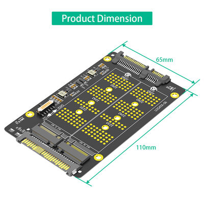 Nuova versione 2 in 1 Combo M.2 ((NGFF) NVME PCI-E SSD a U.2 SFF-8639 & M.2 ((NGFF) SATA SSD ad SATA Adapter