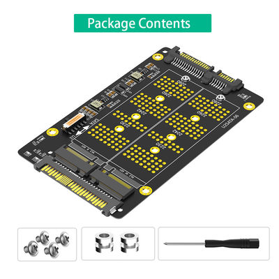 Nuova versione 2 in 1 Combo M.2 ((NGFF) NVME PCI-E SSD a U.2 SFF-8639 & M.2 ((NGFF) SATA SSD ad SATA Adapter