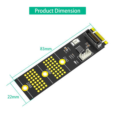 NGFF M.2 Key B+M To SATA Adapter Card Extender 2,5 pollici