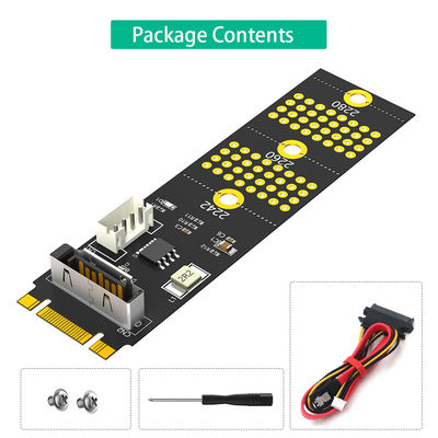 NGFF M.2 Key B+M To SATA Adapter Card Extender 2,5 pollici