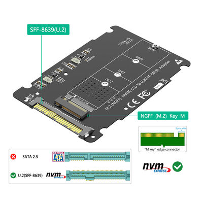 M.2 M المفتاح إلى U.2 بطاقة محول NVME ssd إلى pc-e u2 sff-8639 Pcle M2 محول محول ل 2230/2242/2260/2280