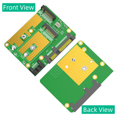 SATA 3.0 22PIN واجهة إلى 2 x NGFF M.2 Key-B Key B + M SATA بطاقة تحويل محول SSD مع كابل بيانات SATA 7Pin