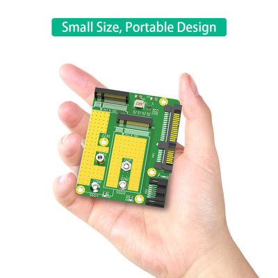 SATA 3.0 22PIN واجهة إلى 2 x NGFF M.2 Key-B Key B + M SATA بطاقة تحويل محول SSD مع كابل بيانات SATA 7Pin
