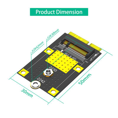 MSATA إلى M.2 ((NGFF) المفتاح B محول لـ 2230/2242 محول بطاقة SSD لمجموعة أجزاء PCS متعددة الأنظمة