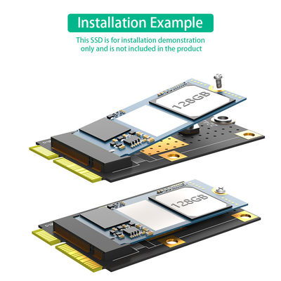 MSATA إلى M.2 ((NGFF) المفتاح B محول لـ 2230/2242 محول بطاقة SSD لمجموعة أجزاء PCS متعددة الأنظمة