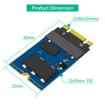 pCIE M.2 NVME M-Key B+M 2230 إلى 2242 محول تمديد لـ ThinkPad