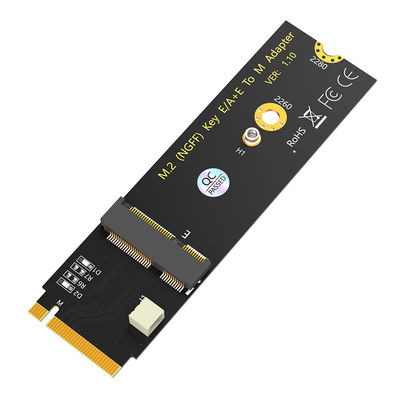 WiFi Bluetooth NGFF A+E Key إلى M.2 Key M Adapter بطاقة مخصصة لـ Pcie SSD