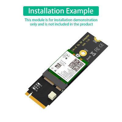 WiFi Bluetooth NGFF A+E Key إلى M.2 Key M Adapter بطاقة مخصصة لـ Pcie SSD
