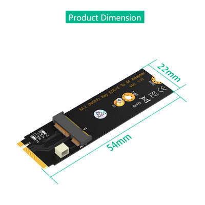 WiFi Bluetooth NGFF A+E Key إلى M.2 Key M Adapter بطاقة مخصصة لـ Pcie SSD