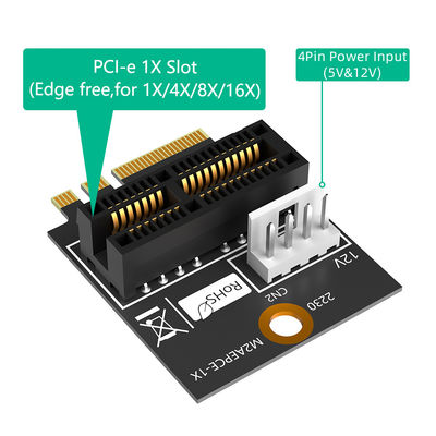 النسخة الجديدة من Mini Nvme M.2 NGFF Key A/A+E/E إلى PCI-E 1X Adapter