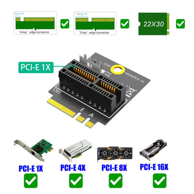 النسخة الجديدة من Mini Nvme M.2 NGFF Key A/A+E/E إلى PCI-E 1X Adapter