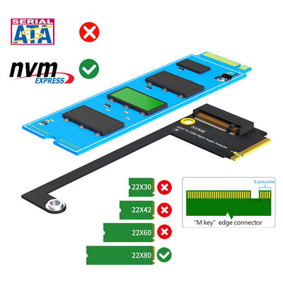 NVME M-Key M.2 PCIE 4.0 Adapter 2230 إلى 2280 لوحة توسيع القرص الصلب SSD