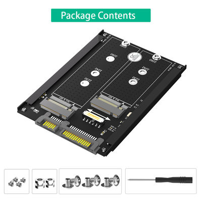 مزدوج M.2 B Key / B&M Key SSD إلى 2.5 "SATA III مع STA 2.5 بوصة إطار دعامة