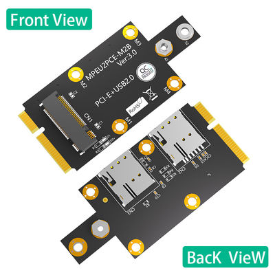 محول ميني PCI-E إلى NGFF M.2 B-Key مع فتحة بطاقة SIM مزدوجة 3G / 4G / 5G WWAN في المخزون