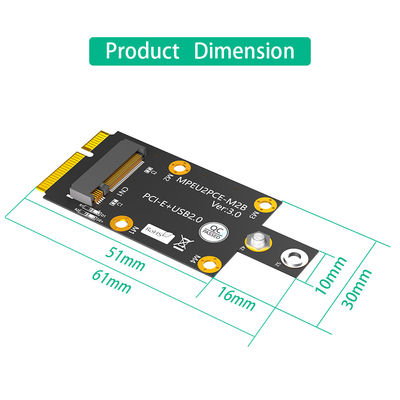 محول ميني PCI-E إلى NGFF M.2 B-Key مع فتحة بطاقة SIM مزدوجة 3G / 4G / 5G WWAN في المخزون