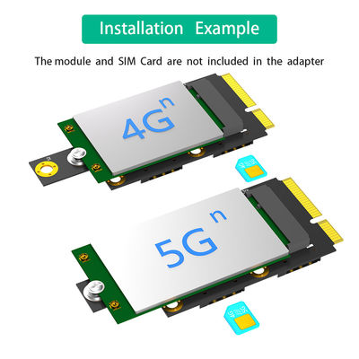محول ميني PCI-E إلى NGFF M.2 B-Key مع فتحة بطاقة SIM مزدوجة 3G / 4G / 5G WWAN في المخزون