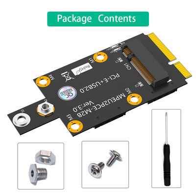 محول ميني PCI-E إلى NGFF M.2 B-Key مع فتحة بطاقة SIM مزدوجة 3G / 4G / 5G WWAN في المخزون